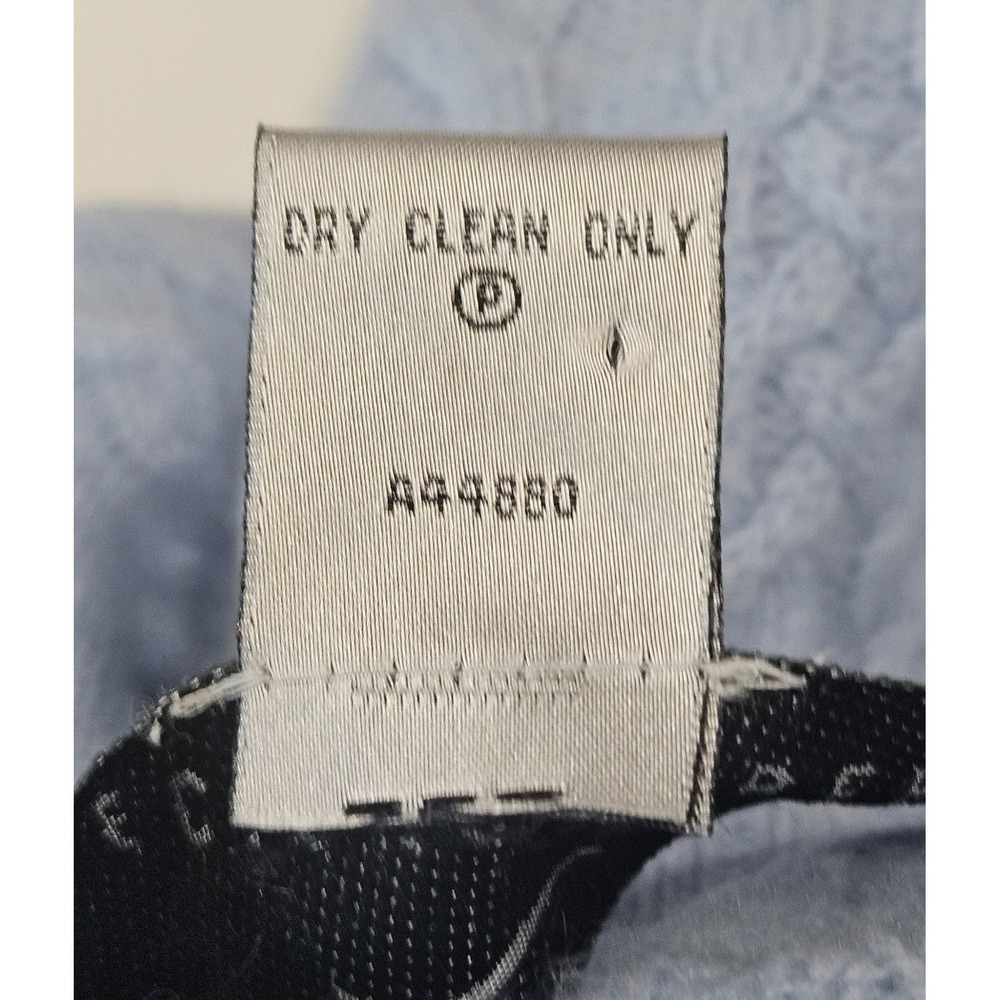VINTAGE Precious Fibers 100% Cashmere Cable Knit Sweater Ice Blue Large FLAWLESS - Picture 4 of 7